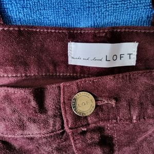 LOFT Red High Rise Jeans